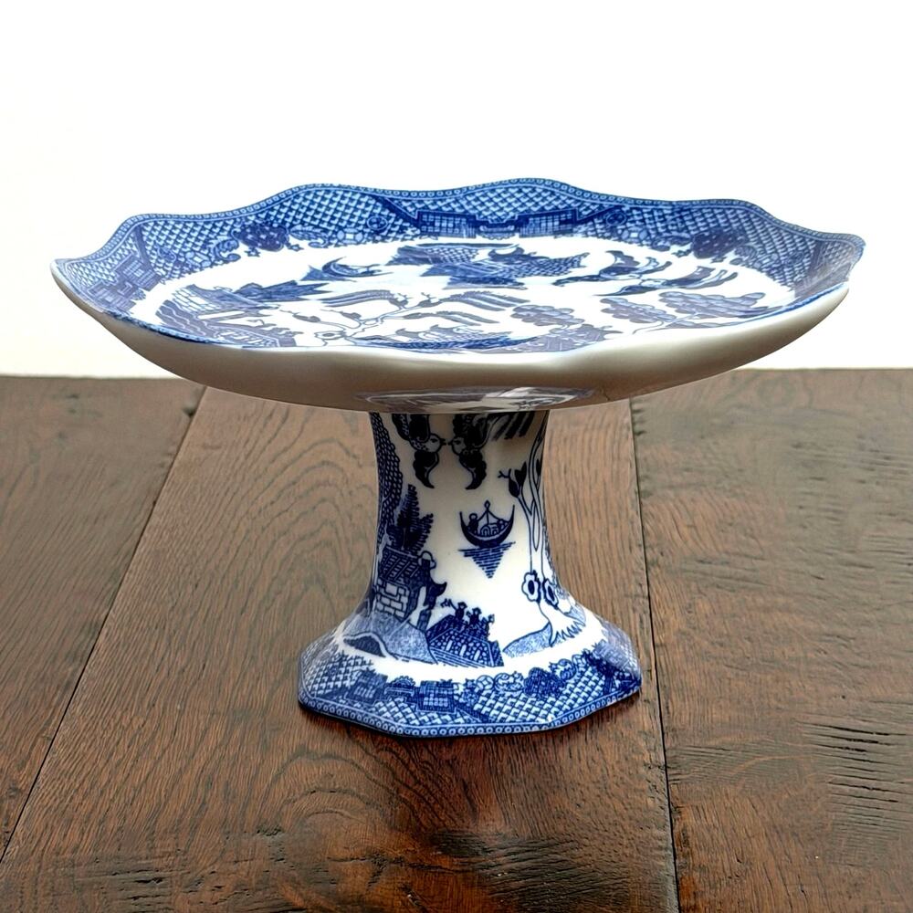 Vintage Blue Willow Mini Cake Plate Dessert Plate Tea Party | Blue Chinoiserie